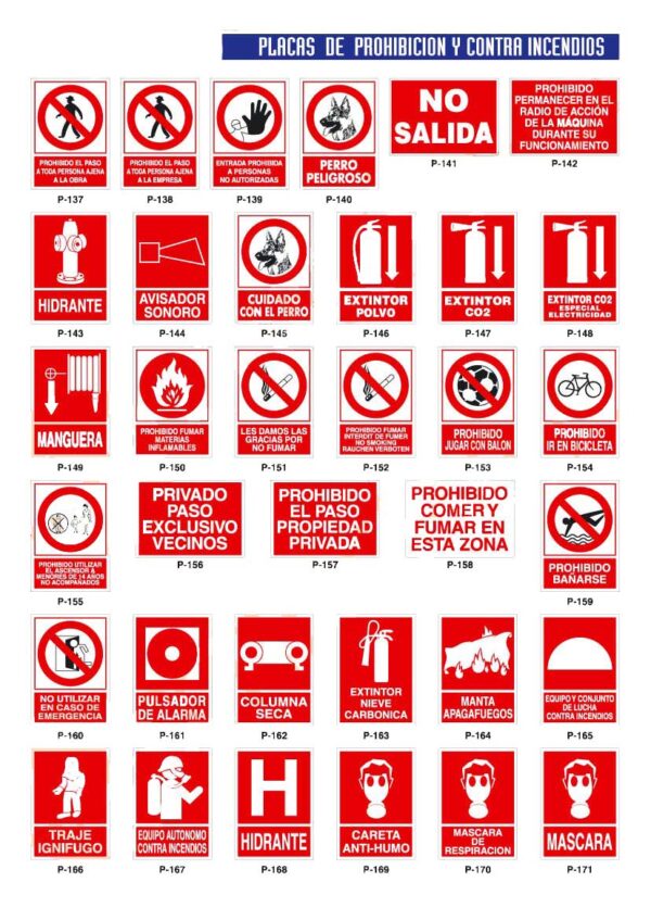 Senales Incendios Catálogo señales contra incendios y prohibición - Extintores